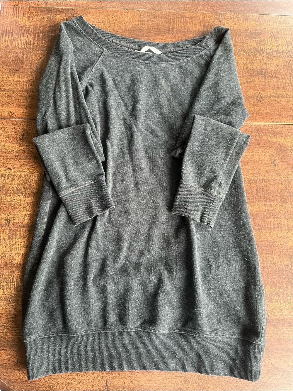Y2K Victoria’s Secret Charcoal Gray Wide Crewneck Sweatshirt XS Minimalist